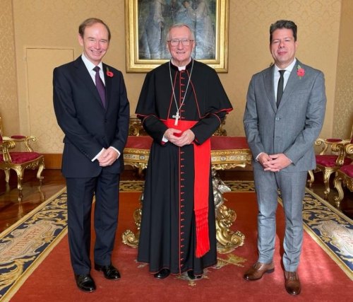 HE the Governor and Chief Minister meet His Holiness Pope Francis and Vatican Secretary of State, Cardinal Pietro Parolin